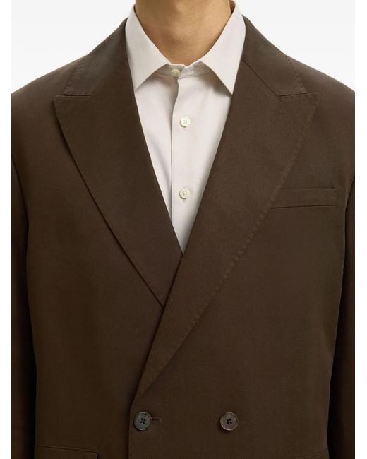 SELECTED Brown Kim Double-Breasted Blazer for men
