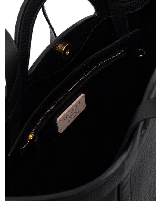 Coccinelle Leather Tote Bag Black