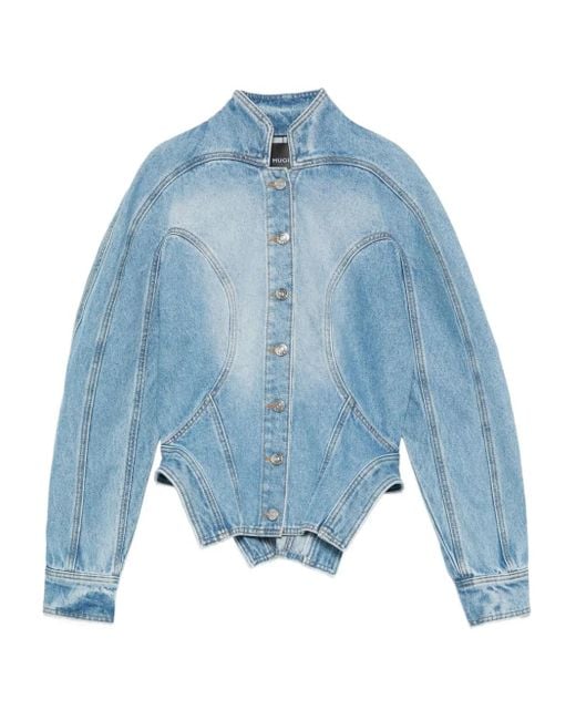 Mugler Blue Medium Denim Jacket