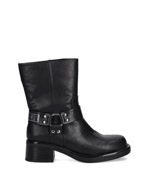 Just Cavalli Black Harness-Detail Boots