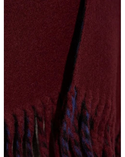 Burberry Purple Reversible Fringed Cape