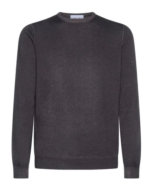 D4.0 Gray Virgin-Wool Sweater for men