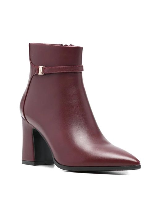 Exe' Purple Strap Leather Boots