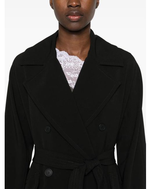 DR. HOPE Black Belted Trench Coat
