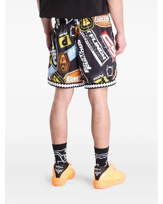 PUMA Black X Fast & Furious Printed Shorts for men