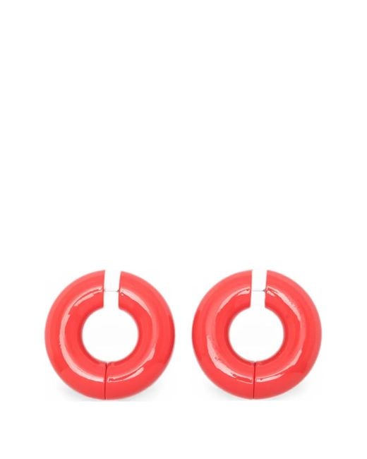 Uncommon Matters Red Strato Hoop Earrings