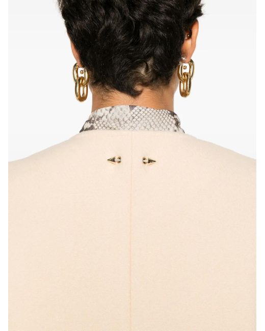 Patrizia Pepe Natural Double-Breasted Sleeveless Coat