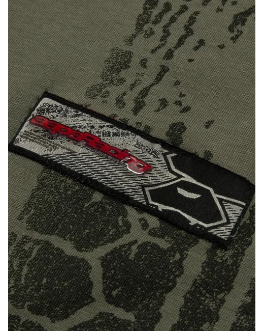 Aape By A Bathing Ape Green Logo-Embroidered T-Shirt for men