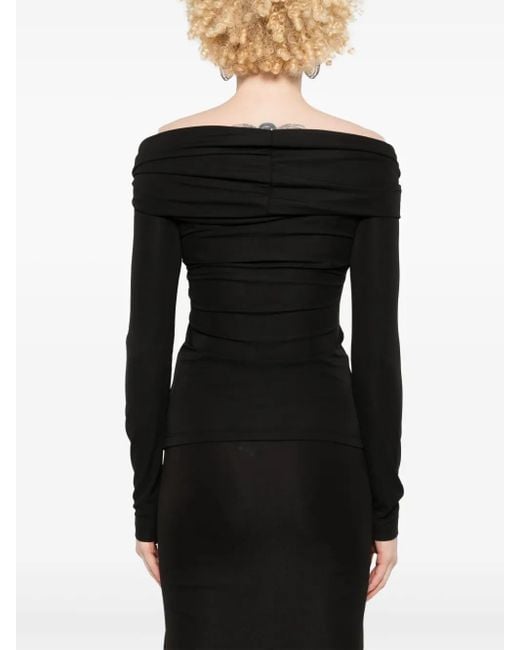 Twinset Black Off-Shoulder Blouse