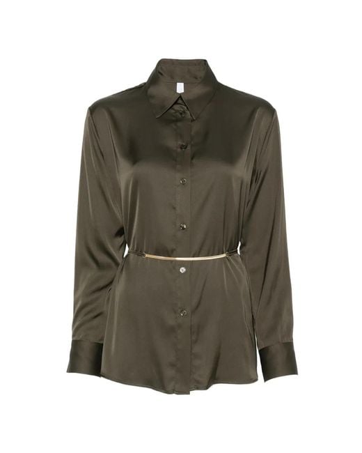 Camisa Con Cinturón Imperial de color Green