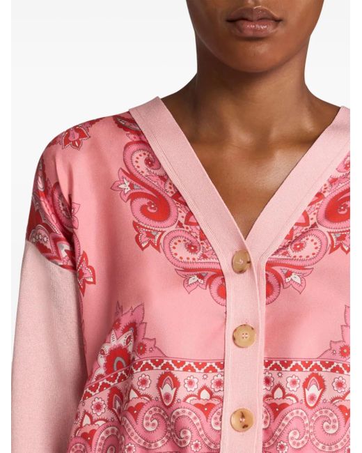 Etro Pink Cotton Blend Cardigan