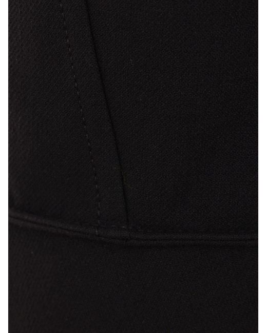 Bottega Veneta Black Structured Asymmetric Midi Skirt