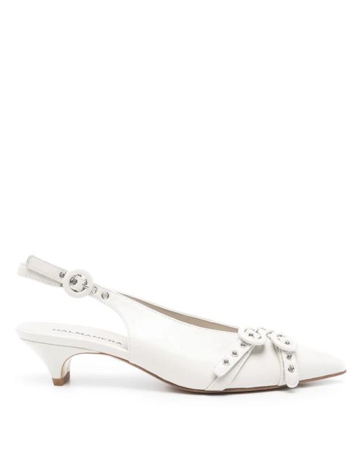 Halmanera 40 Mm Fede Pumps in het White