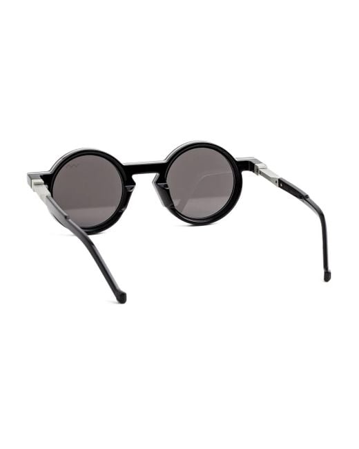 VAVA Eyewear Black Round-Frame Sunglasses