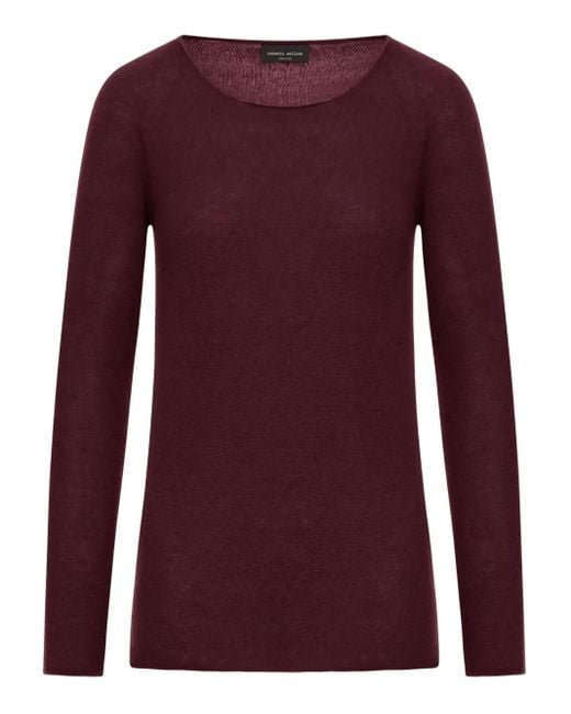 Roberto Collina Purple Raglan-Sleeve Cashmere Sweater