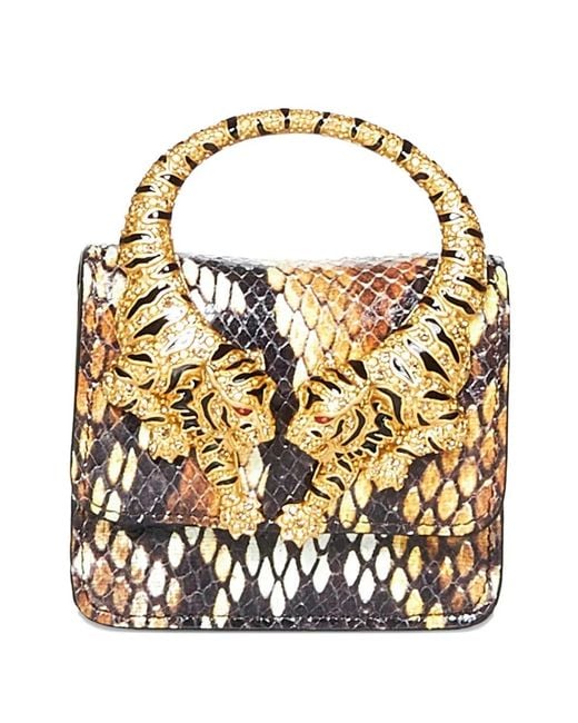 Roberto Cavalli White Mini Roar Tote Bag