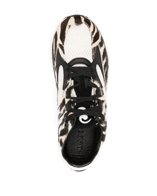 Lanvin White Logo-embroidered Sneakers