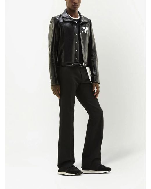 Courreges Black Reedition Vinyl Jacket