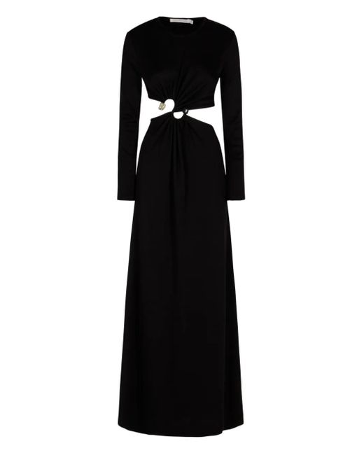 Christopher Esber Maxi-Jurk Met Uitgesneden Details En Ringdetail in het Black
