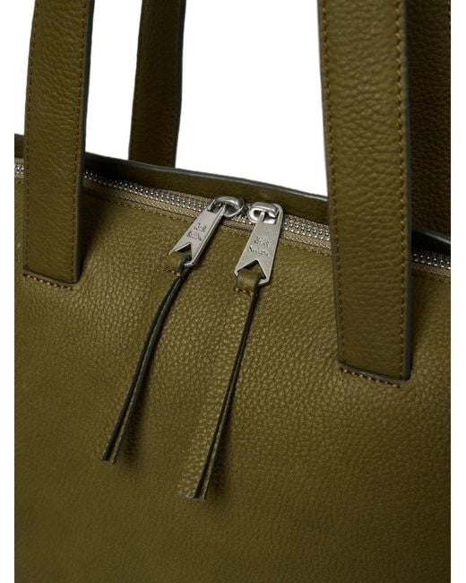 Paul Smith Green Khaki Leather Tote Bag for men