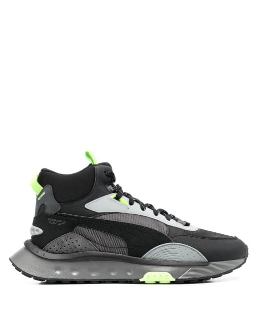 PUMA Sneakers Met Colourblocking in het Black