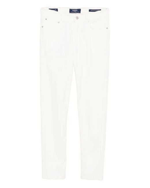 Barba Napoli White Five-Pocket Jeans for men