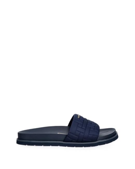 Gant Blue Woven-Effect Slides