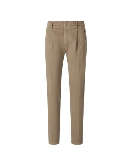 Incotex Natural Pleated-Detail Trousers for men