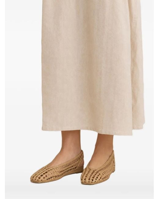 Poche Paris Natural Woven Slingback Pumps