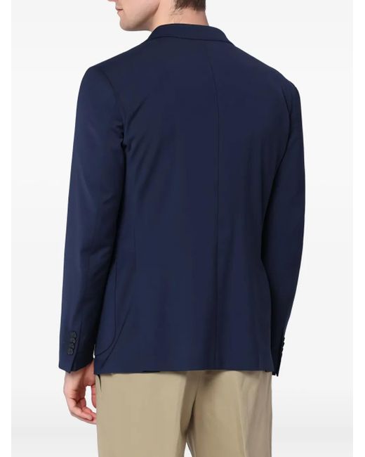 Santaniello Blue Single-Breasted Blazer for men