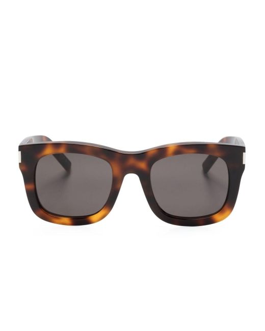 Saint Laurent Gray Sl 650 Monceau Square-frame Sunglasses