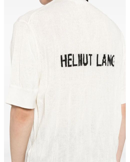 Helmut Lang White Crushed-Effect Sweater for men