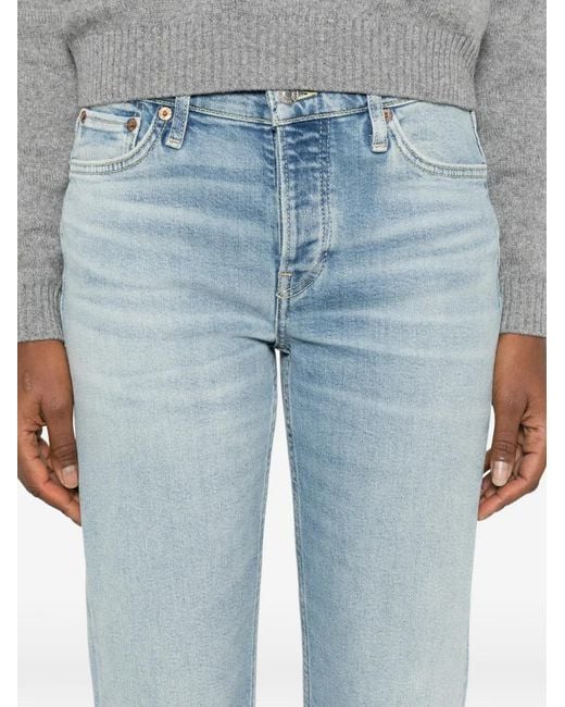 Re/done Blue Button-Fastening Jeans
