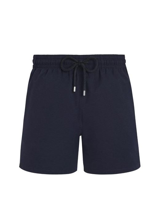Vilebrequin Blue Drawstring Checked Swim Shorts for men
