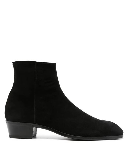 Lardini Black 45Mm Suede Ankle Boots for men