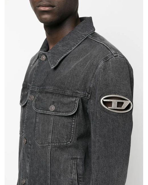 DIESEL Black D-Barcy-Fsc Denim Jacket for men