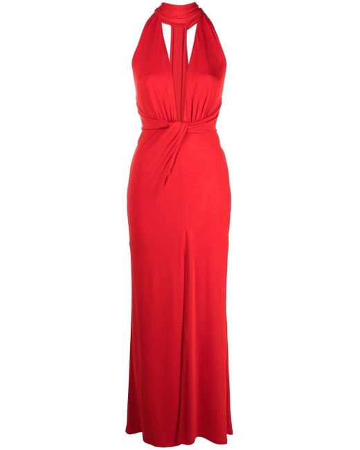 alice and olivia red gown