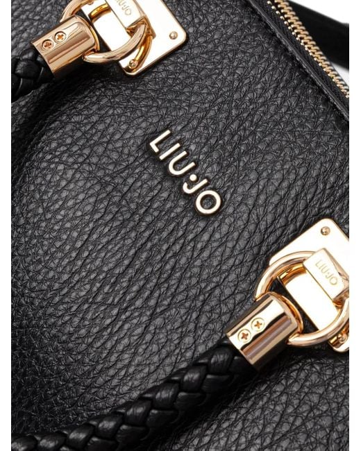 Liu Jo Black Tote Bag mit Flechtriemen