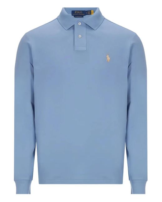 Polo Ralph Lauren Blue Polo Pony-Embroidered Polo Shirt for men