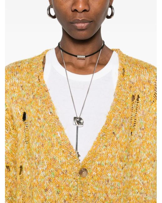 R13 Yellow Button Cardigan