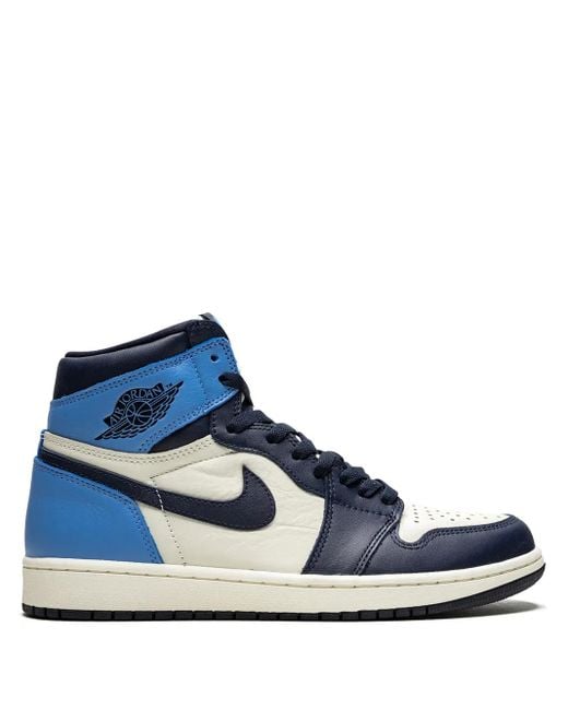 Nike Blue Air 1 Retro High Og "Obsidian/University" Sneakers