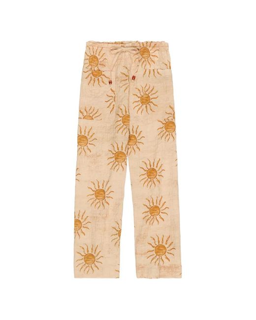 Bimba Y Lola Natural Bimba By The South Textured Cotton Jogger Trousers