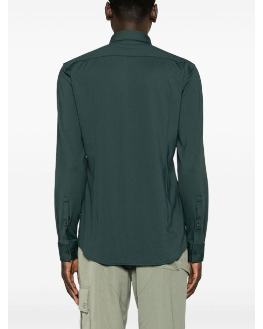 HUGO Green Long-sleeve Jersey Shirt for men