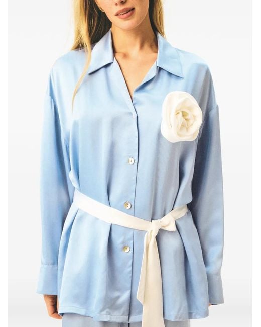 Sleeper Blue The Rose Oversized Pajama Set