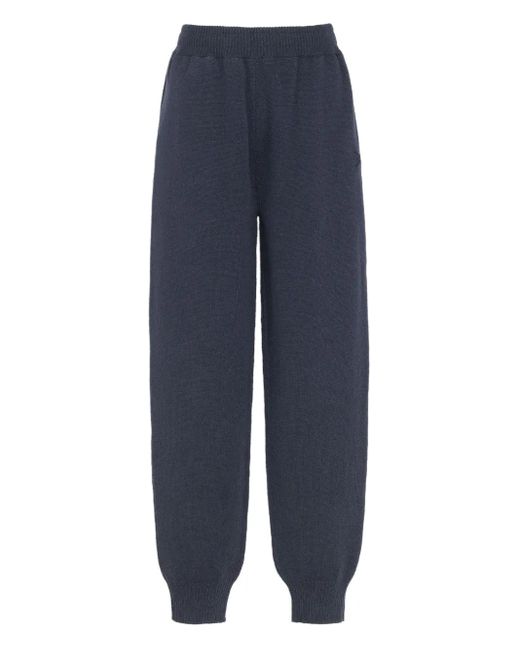 Barrie Blue Logo-Embroidered Trousers for men