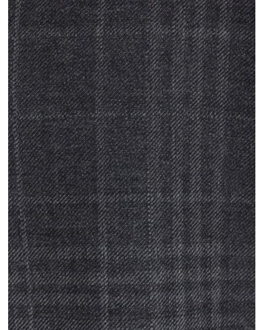 Balenciaga Gray Checked Wool Shirt