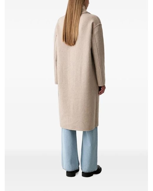 Joseph Ribkoff Natural Check-Pattern Reversible Coat