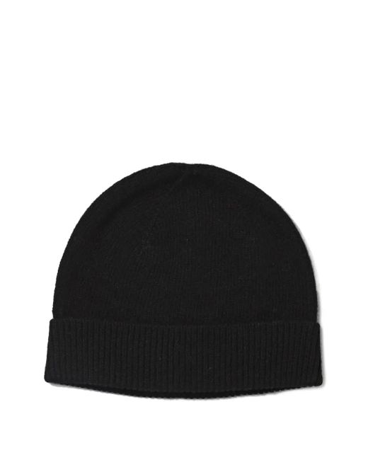Roberto Collina Black Ribbed Hat for men