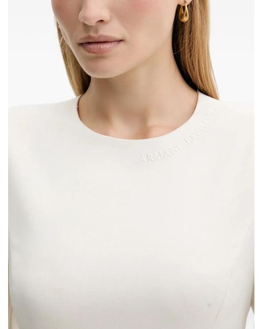 ARMANI EXCHANGE White Patch Pocket Mini Dress