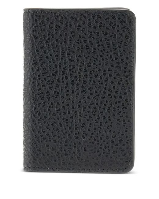 Maison Margiela Black Textured Four-Stitches Card Holder